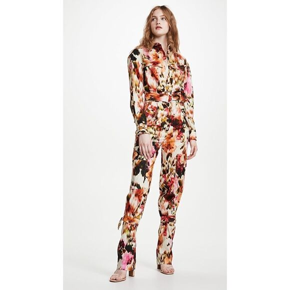 MSGM Patterned Long Sleeve Straight Jumpsuit - Picture 4 of 13